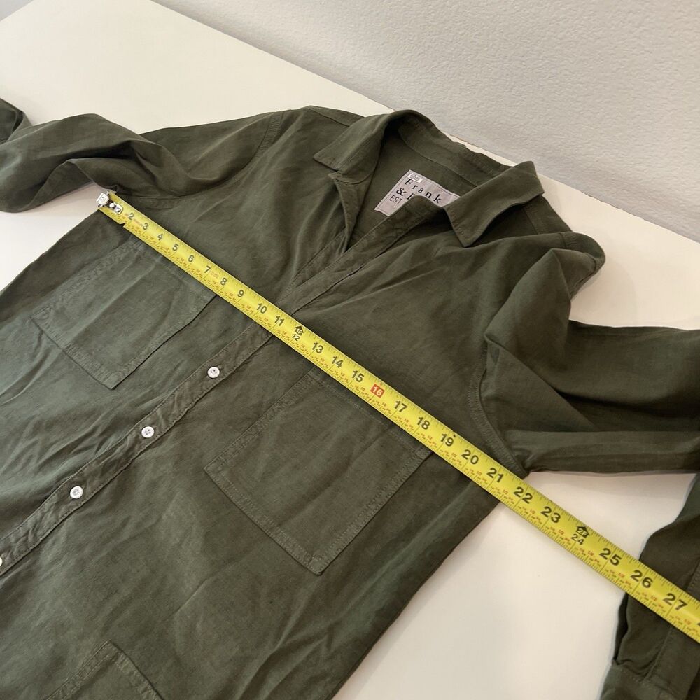 Frank & Eileen Ireland Dress  Hunter Green XL MSRP $458 Utility Quiet Luxury - Picture 7 of 8
